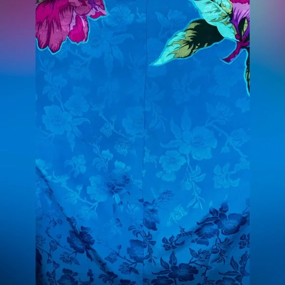 Women’s Vintage Anne Crimmins for UMI Collections Blue Silk Floral Blazer 12 - Picture 5 of 5